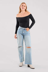 Off The Shoulder Bodysuit | Black