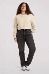 Cropped Crewneck Sweatshirt | Bone