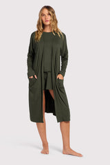 Lounge Robe | Darkest Olive