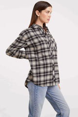 Boyfriend Flannel | Black/Bone
