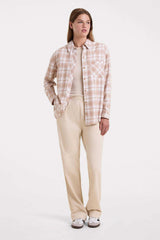 Boyfriend Flannel | White/Sand