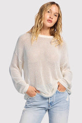 Open Knit Sweater | White