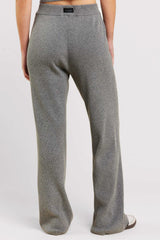 Ribbed Sweater Wide Leg Pant | Charcoal