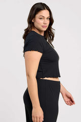 Mini Rib Tee | Black