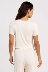 Mini Rib Tee | Pearl
