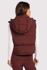 Peak Puffer Vest | Black Cherry