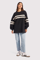 Varsity Crewneck | Black