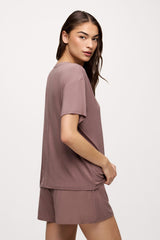 V-Neck Pajama Tee | Cocoa