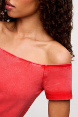 Ease Tee | Washed Hibiscus