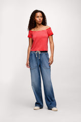 Ease Tee | Washed Hibiscus