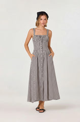 Inixyf Temperance Gingham Check Maxi Dress