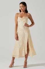 Lbruh Gaia Burnout Floral Midi Dress