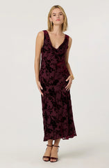 Lbruh Floris Burnout Floral Maxi Dress