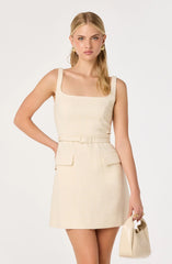 Lbruh Adelyn Belted Tweed Mini Dress