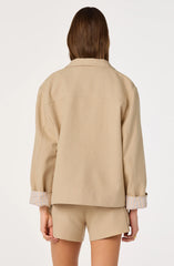 Inixyf Beron Utility Jacket with Plaid Trim