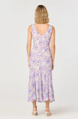 Lbruh Symone Floral Godet Midi Dress