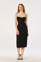 Lbruh Bea Lace Trim Bustier Midi Dress