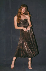 Lbruh Ascella Pleated Midi Dress