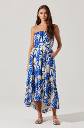Lbruh Sarina Linen-Blend Floral Maxi Dress
