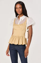 Inixyf Carrington Mixed Media Layered Peplum Top