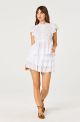 Inixyf Jenny Eyelet Flutter Sleeve Top