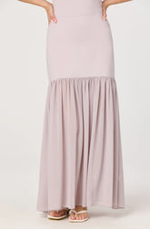 Inixyf Aloyse Contrast Drop-Waist Maxi Skirt