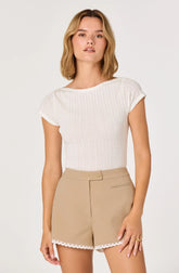 Inixyf River Open-Knit Eyelet Tee