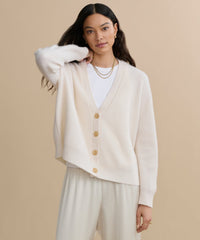 Cropped Cashmere Cocoon Cardigan