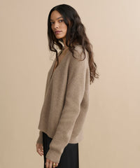 Cropped Cashmere Cocoon Cardigan