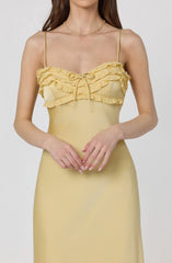 Inixyf Jade Ruffle Trim Maxi Dress