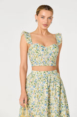 Inixyf Wedelia Eyelet Corset Crop Top