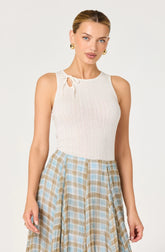 Inixyf Alyse Pointelle Knit Sleeveless Top