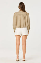 Inixyf Estero Gathered Sleeve Bomber Jacket