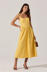 Lbruh Sweetheart Corset Linen Dress