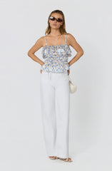 Inixyf Brynn Ruched Peplum Top