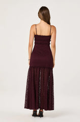 Lbruh Ruffle Detail Lace Maxi Dress