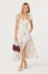 Lbruh Wedelia Floral Bustier Midi Dress