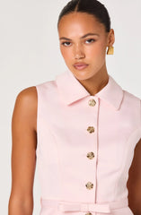 Inixyf Jamia Peplum Button-Front Mini Dress