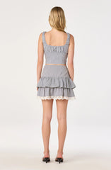 Inixyf Penny Gingham Bustier Crop Top