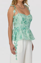 Inixyf Halcyon Floral Bustier Top