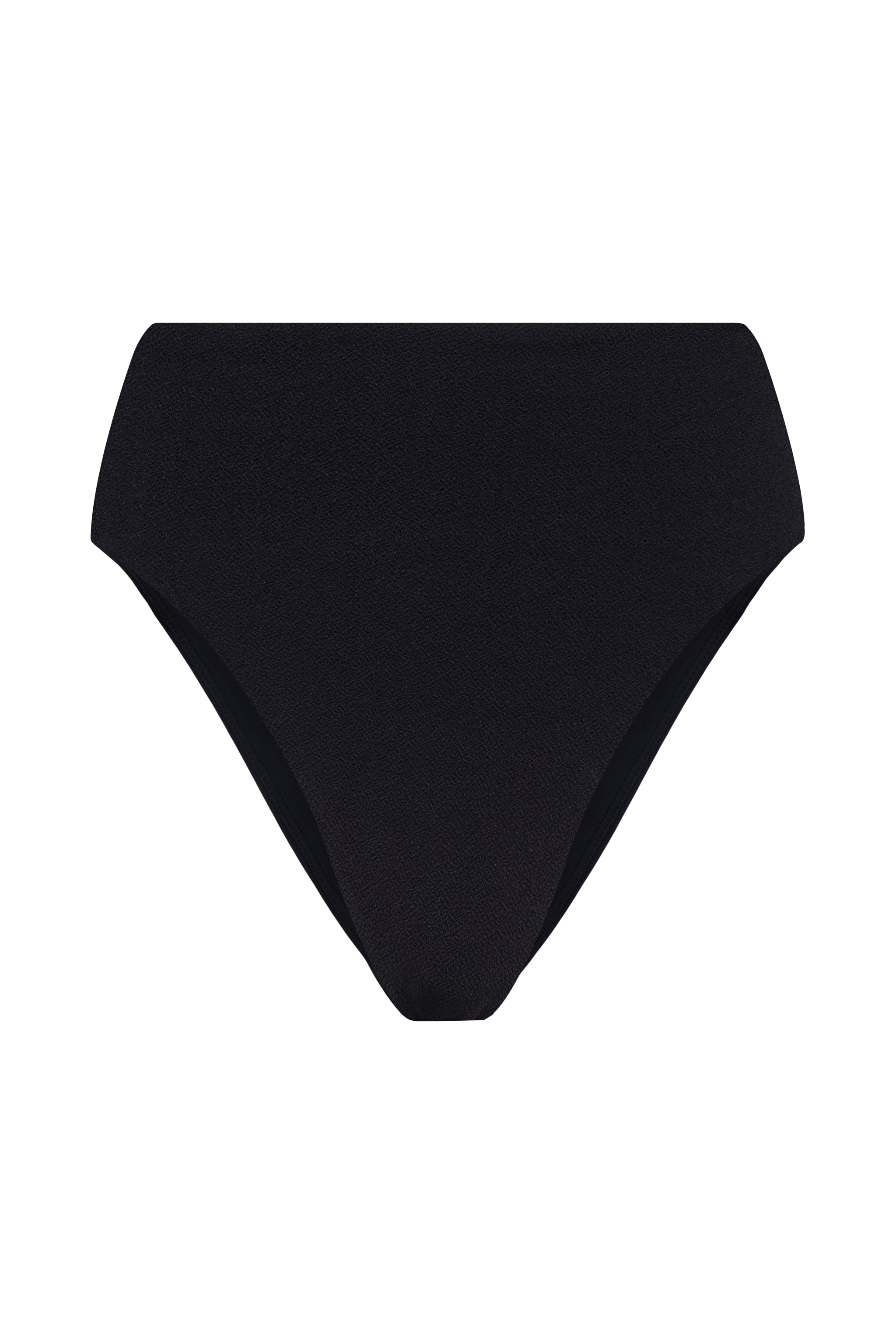 High Waist Bikini Bottom | Crispy Black