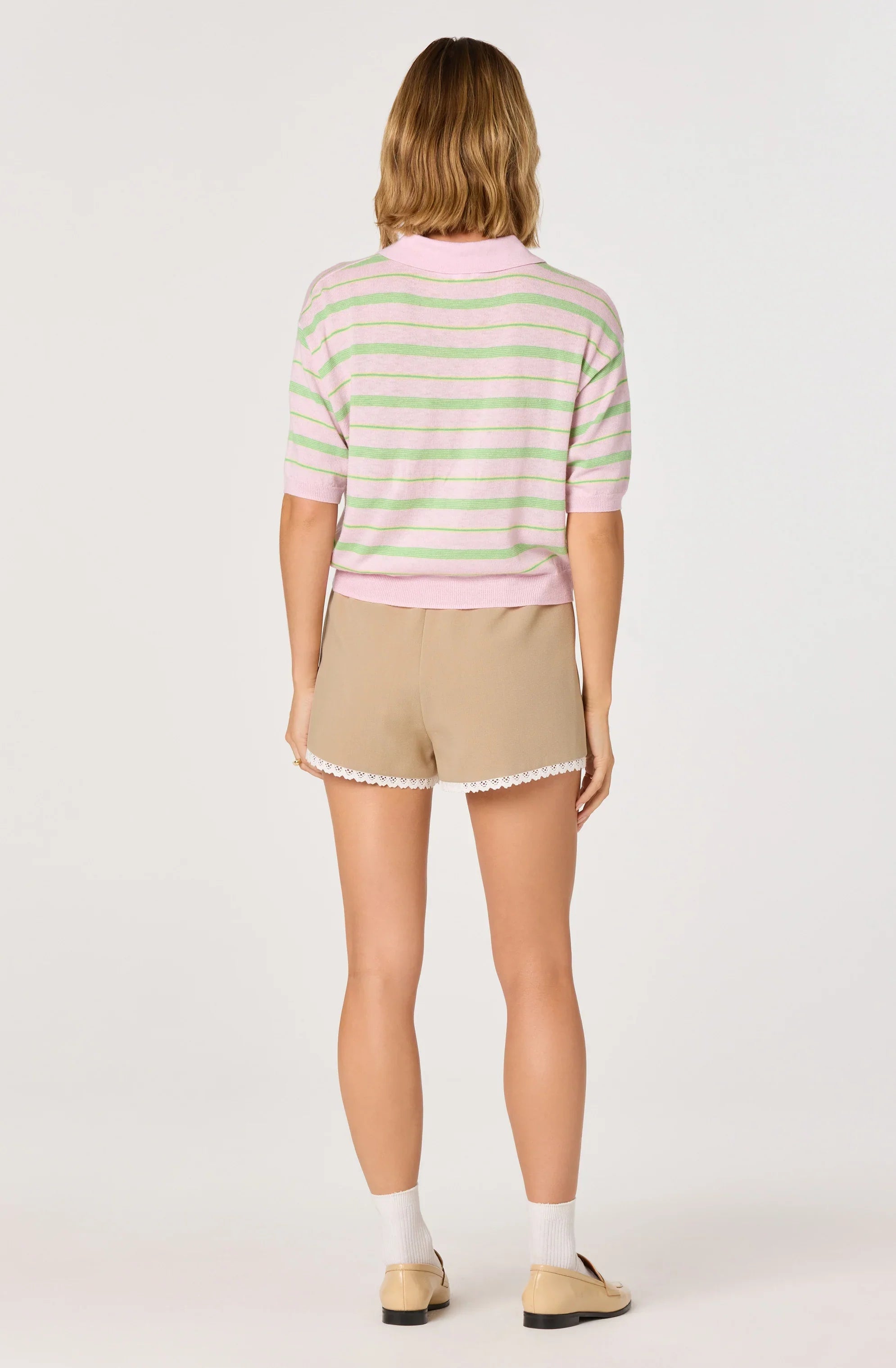 Inixyf Scottie Striped Knit Polo Sweater
