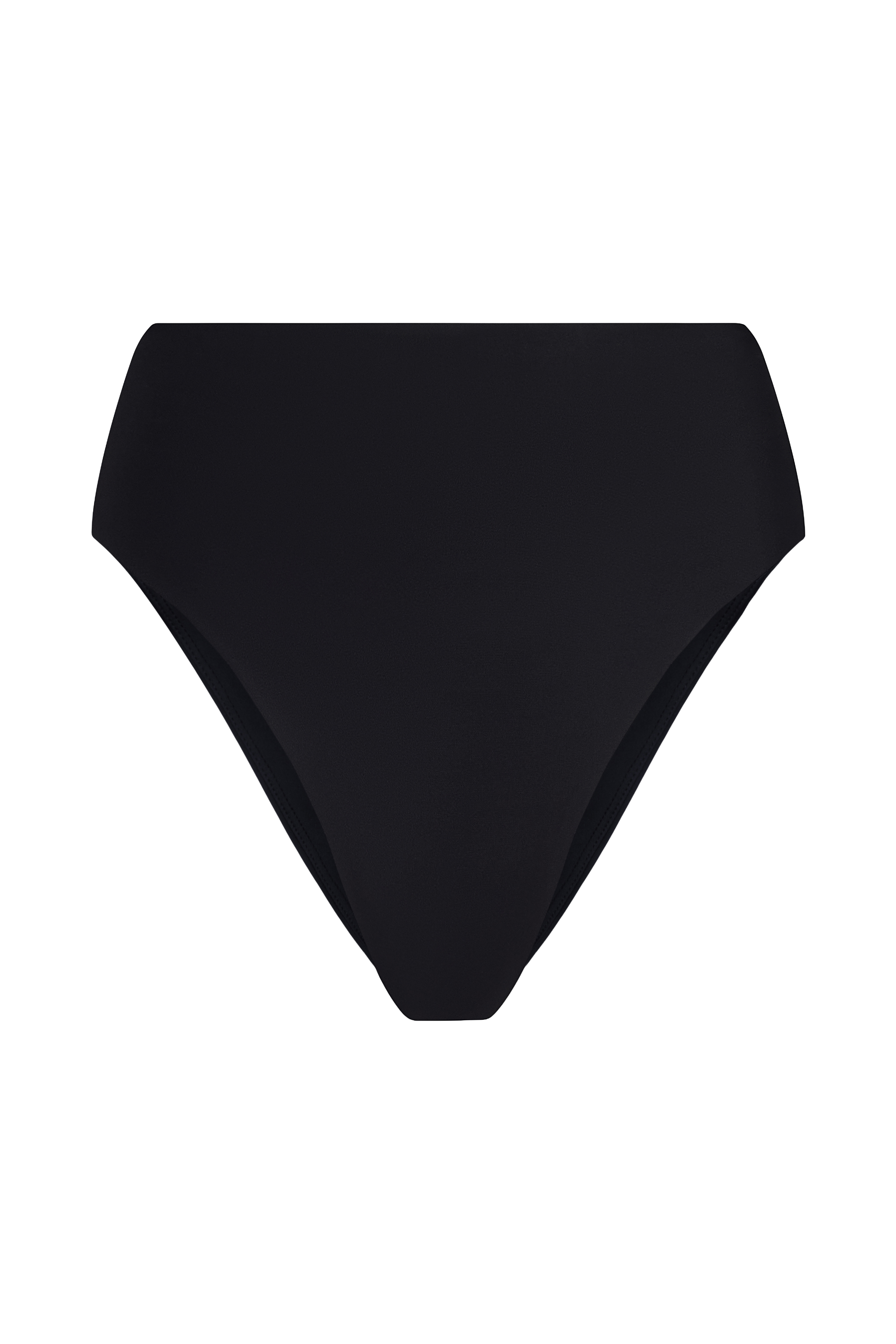 High Waist Bikini Bottom | Smooth Black