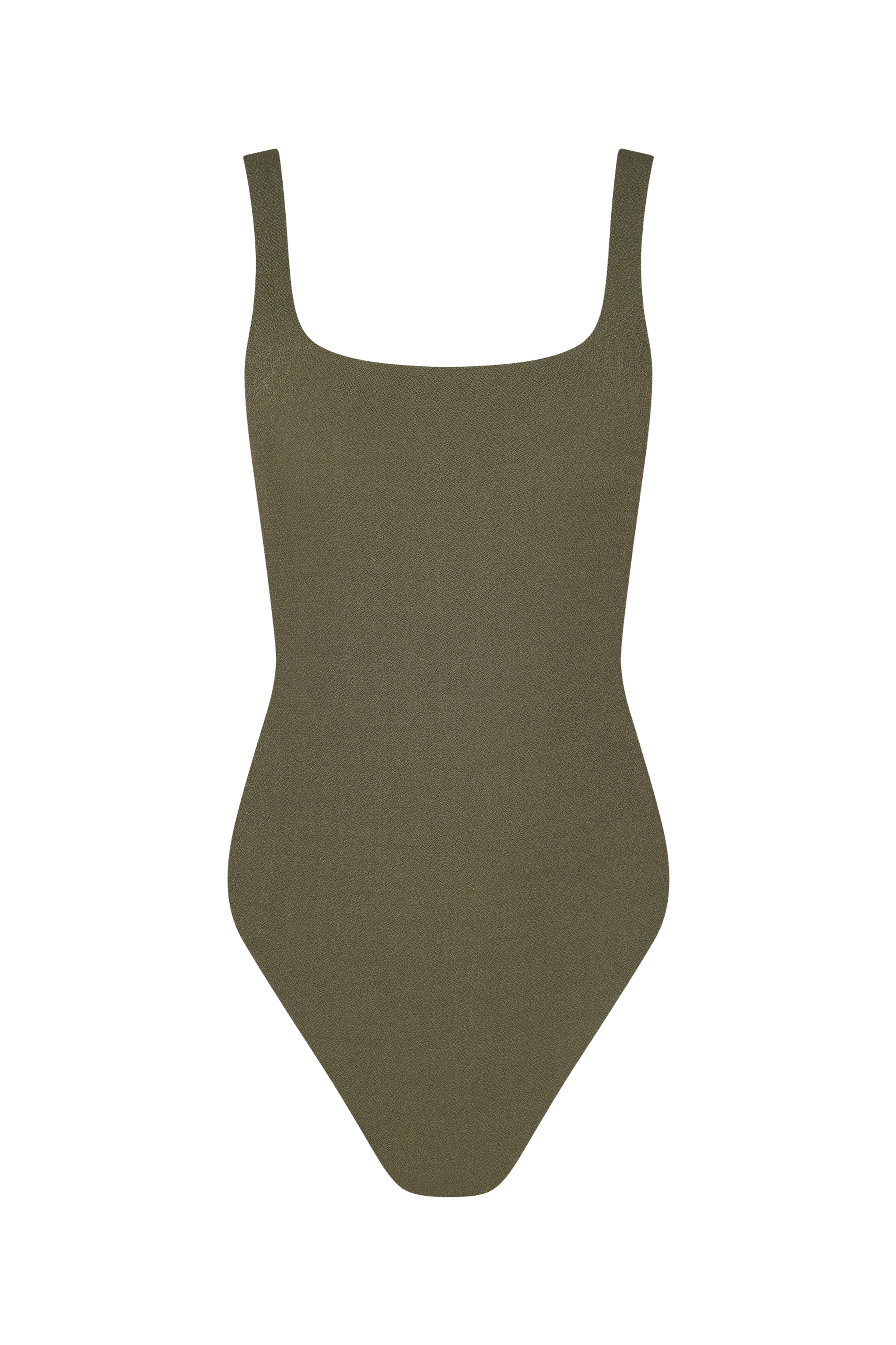 Square Neck One Piece | Darkest Olive