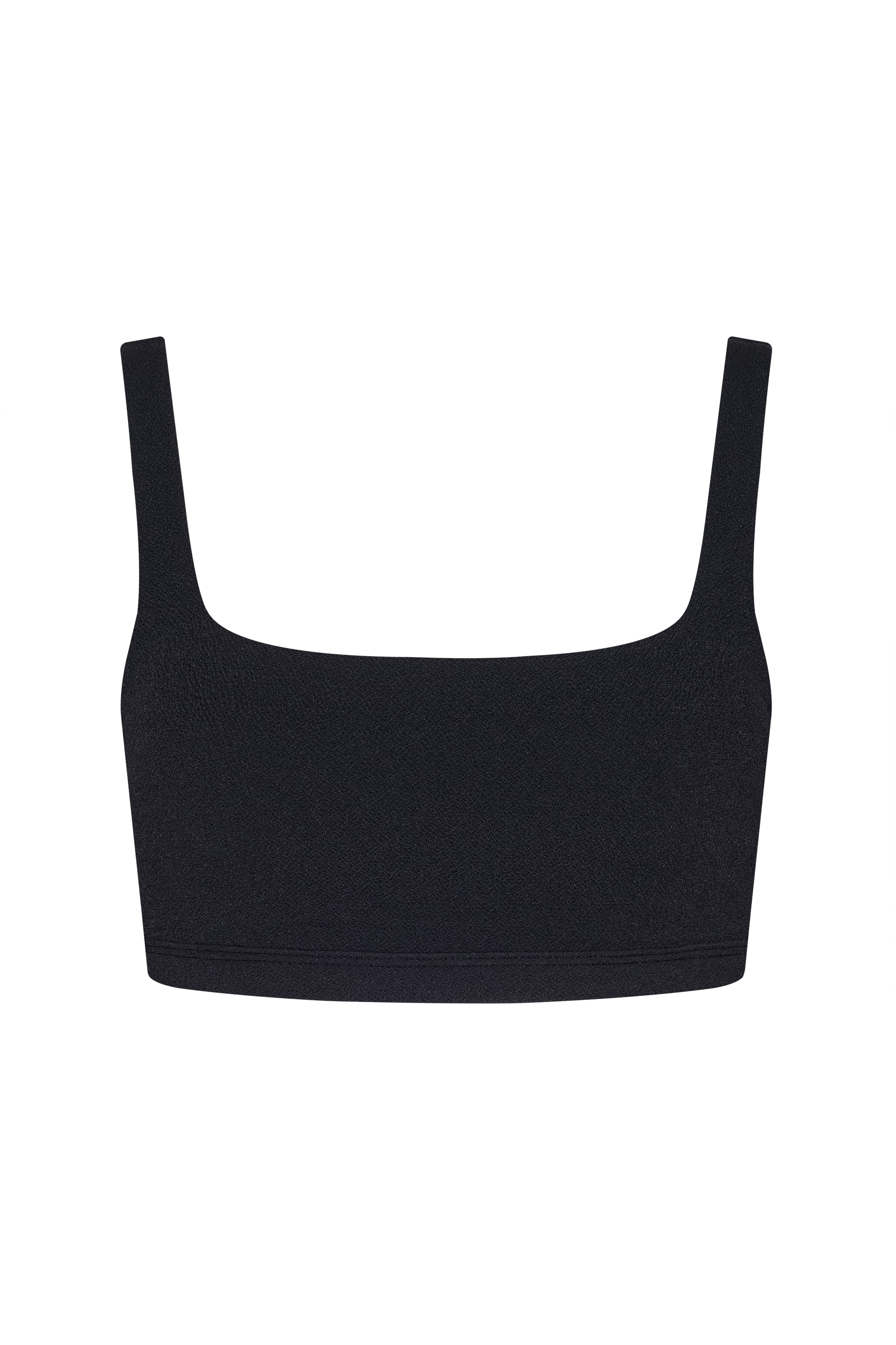 Square Neck Bikini Top | Crispy Black