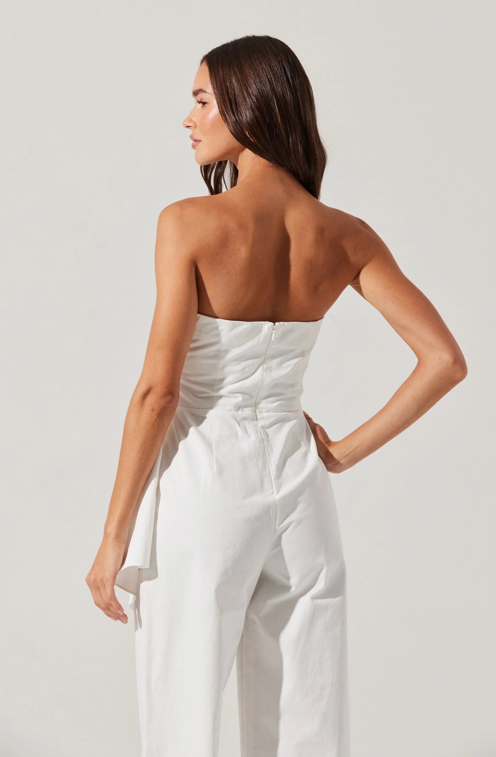 Lbruh Maciel Strapless Pleated Jumpsuit