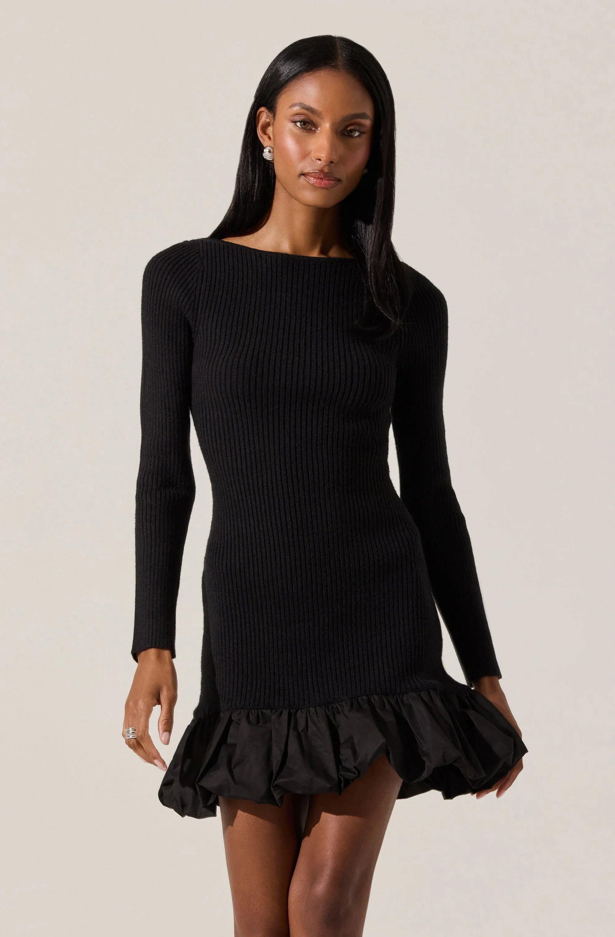 Lbruh Carlene Ribbed Mini Sweater Dress