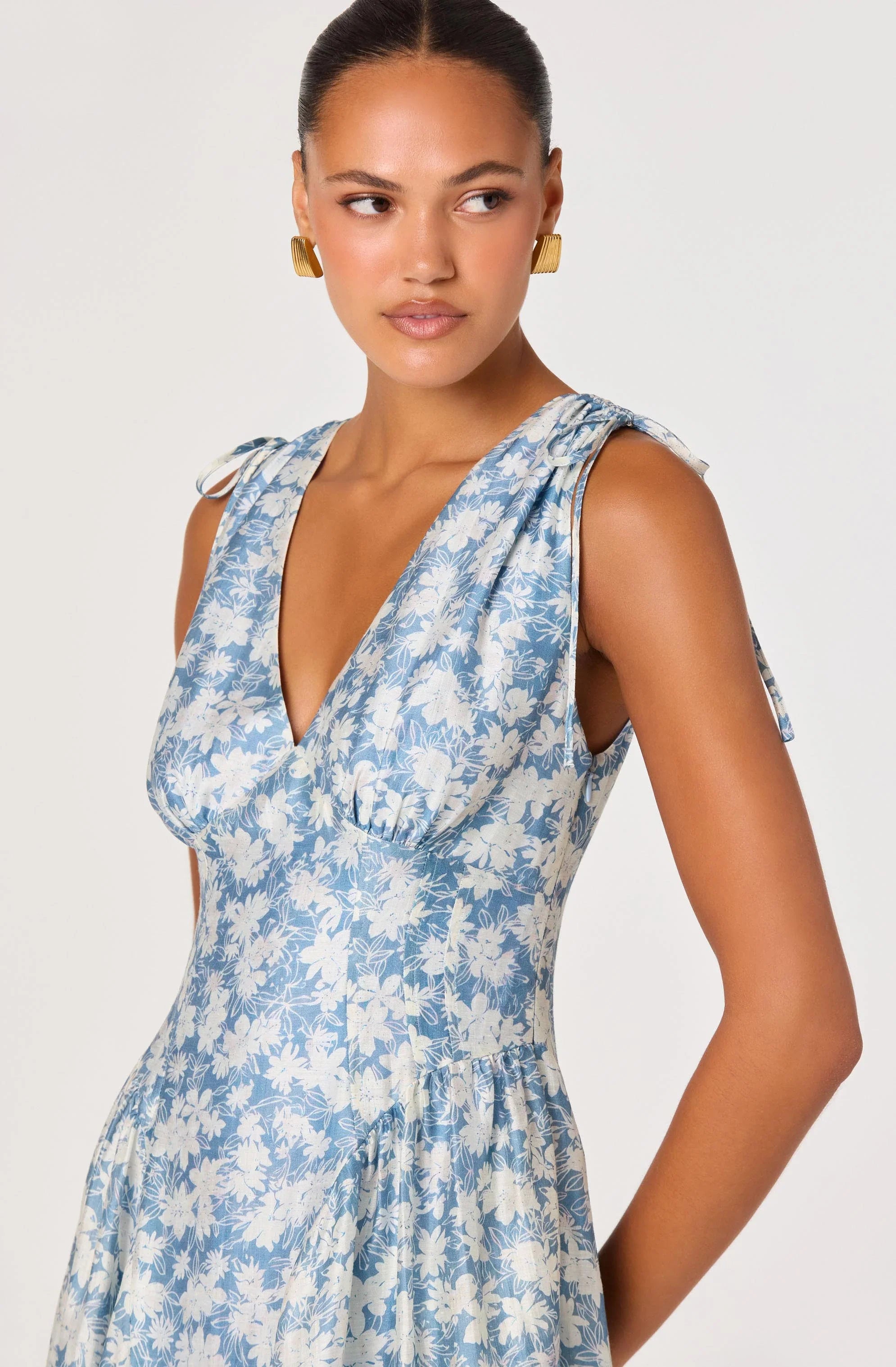 Inixyf Emmery Floral Wrap Midi Dress