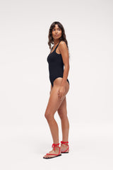Square Neck One Piece | Black