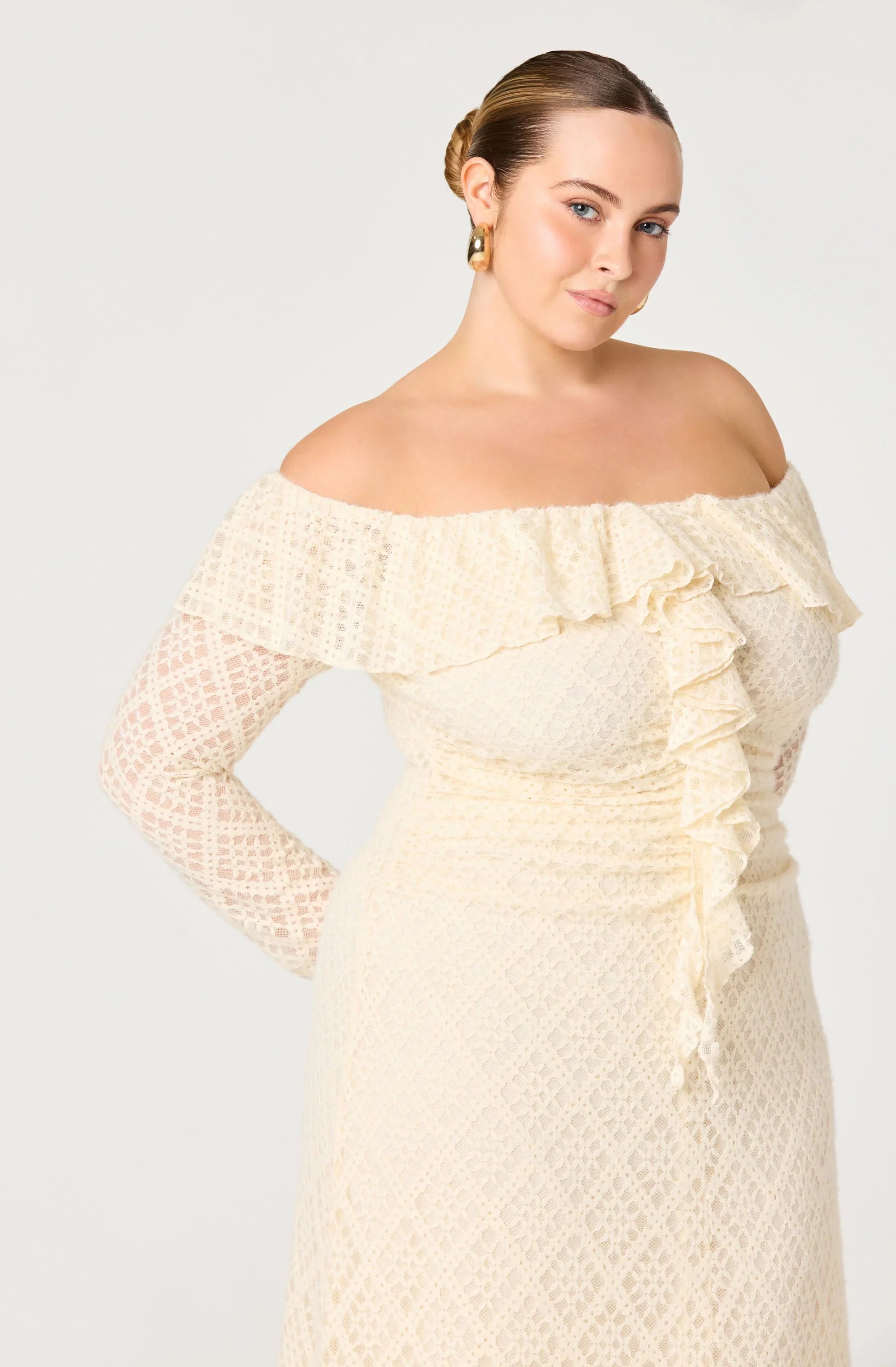 Lbruh Dorian Ruffle Off Shoulder Dress